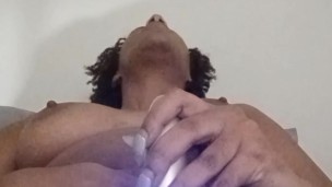 Trying out my new sucking vibrating toy 