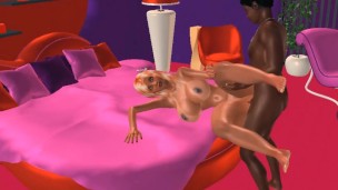 3D animation thick latina gets BBC TK17