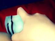 Trying out my brand new huge dildo;) Almost too much to handle  10/16