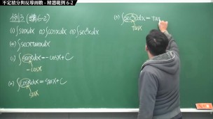 【全pornhub最大華人微積分教學頻道】【張旭微積分】積分前篇重點六：不定積分與反導函數｜精選範例 6-2｜2020版
