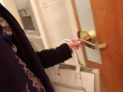 Classy Piss Whore Plays In The Hotel Lobby Restoom 2/16