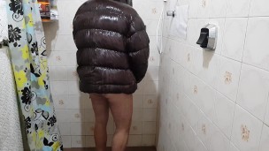 Pissing my Puffy Jacket Nylon