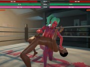 Naked Fighter 3D [SFM Hentai game] wrestling mixed sex fight with giant tattooed red skin girl