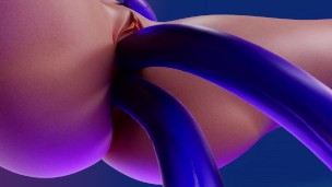 Street Fighter Juri Han enjoying her favorite toys [Blender]