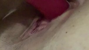 Phat and Juicy pussy dildo play
