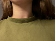 Spit in your mouth. Drool. Saliva drops. 1/16