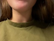 Spit in your mouth. Drool. Saliva drops. 14/16