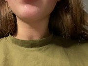 Spit in your mouth. Drool. Saliva drops. 16/16