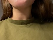 Spit in your mouth. Drool. Saliva drops. 8/16