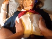 地味でメガネな優等生は隠れ爆乳でぶっかけ調教執行