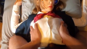 地味でメガネな優等生は隠れ爆乳でぶっかけ調教執行