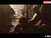 AGirlKnows - Cecilia Scott And Luna Corazon Hungarian Teen Lesbian Sex On The Beach - LETSDOEIT 3/16