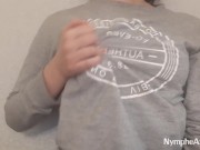 I asked my girlfriend to touch her cute pale tits 1/16