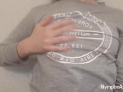 I asked my girlfriend to touch her cute pale tits 2/16