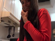 High Heeled Leather Boots While Making Dinner 1/16