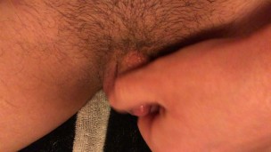 Sessão de afiação de perto com orgasmo latejante