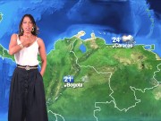 Reportera del clima caliente se masturba en vivo 2/16