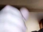 Stroking this fat cock for you 