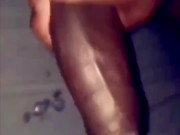 Massive Black Cock Shooting A Huge Load On My Bed Then Continuing To Stroke The Bed