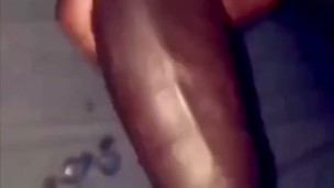 Massive Black Cock Shooting A Huge Load On My Bed Then Continuing To Stroke The Bed
