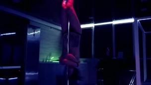 Slim bitch Lilly Devil dances a hot dance, shows tits and wants to fuck