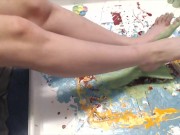 My feet get nice and wet in paint 12/16