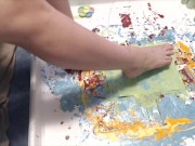 My feet get nice and wet in paint 8/16