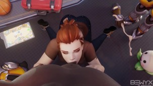 Brigitte Deepthroath Blowjob from Overwatch