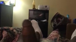 BBC big cock jumping around bouncing in the hotel 