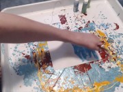 My first painting using my feet