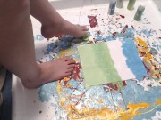 Painting a picture with my toes 11/16