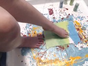 Painting a picture with my toes 13/16