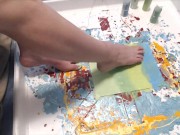 Painting a picture with my toes 15/16