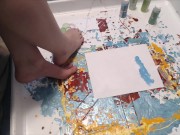 Painting a picture with my toes 2/16