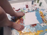 Painting a picture with my toes 5/16