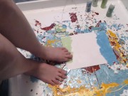 Painting a picture with my toes 6/16