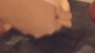Please let me pee on your cock - pregnant young milf peeing in shower 