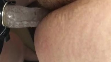 Wife fucks my sissy ass 1st pegging video 