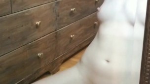 Pink dildo suck and fuck