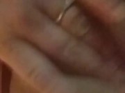 Sexy tattooed milf loves to play with herself and taste her own cum. 9/16