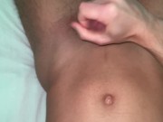 Cumming Solo For The Second Time In a Row Using Cum As Lube Rough Masturbation