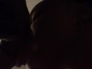 Dads friend comes over and fucks me in mouth with his big dick...  no hands! Make me gag! 16/16