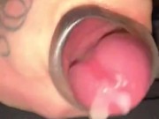 Cumming with a mini stroker 