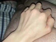 Uncut whispering cum shot 