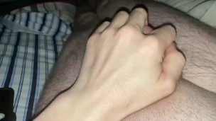 Uncut whispering cum shot 