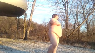 Public chubby pup fun