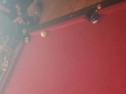 Playing pool with my dick.  Shot #4