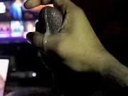 Hairy BBC Late Night Jerking Off to Pornhub (moaning & cum)