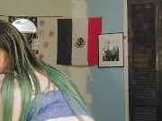 Bouncy big ass in blue