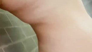 Thick white girl about to shower